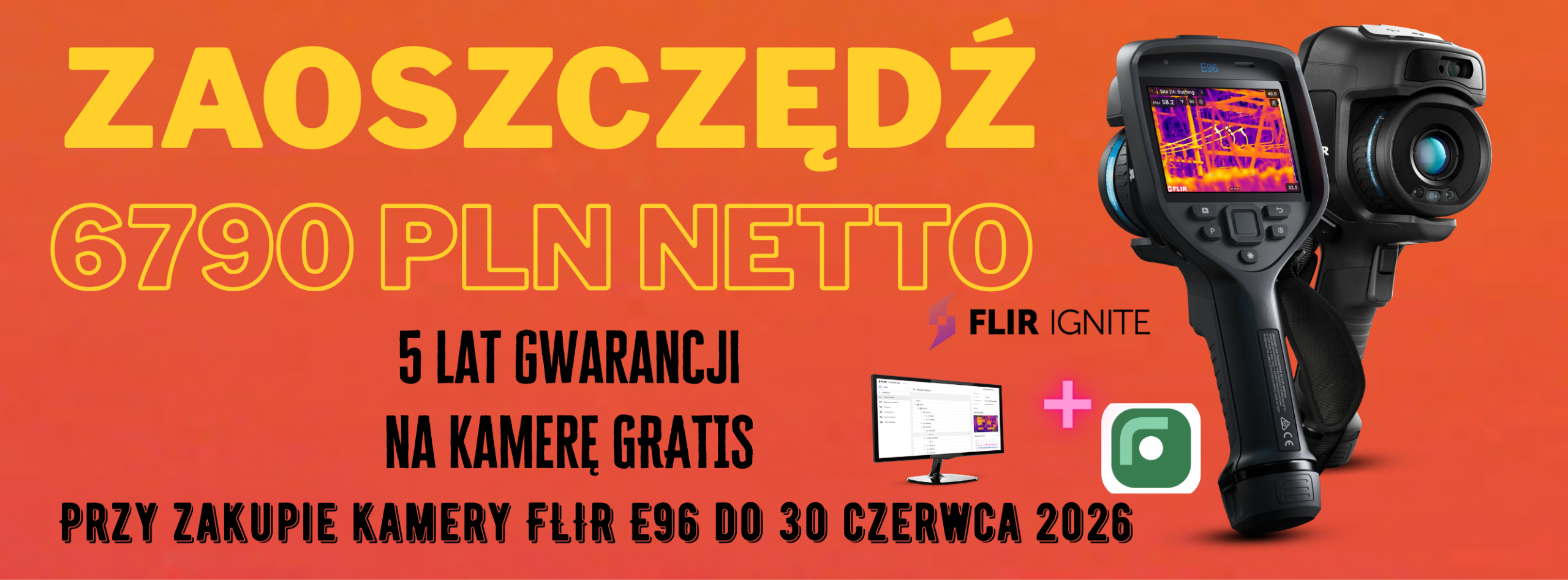 5-lat-1 Kamera termowizyjna FLIR E96 640x480 pikseli 1